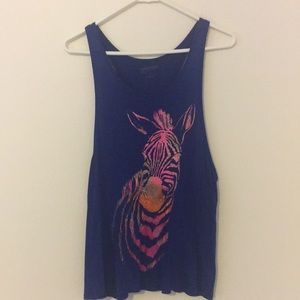 Arizona Jean Blue tank top with zebra
